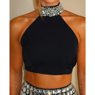 Cropped Rafaela Gola Strass