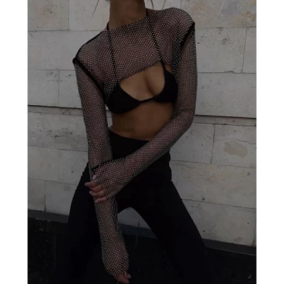 Cropped Strass Manga 